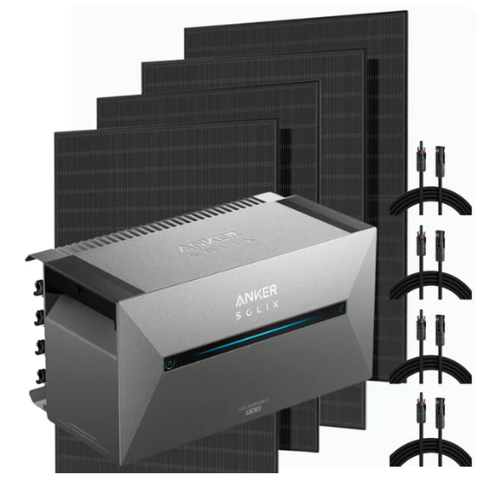 Laden Sie das Bild in Galerie -Viewer, Anker x JA Solar Balkonkraftwerk mit SOLIX Solarbank 2 PRO, 1800W, 4x 450W Module, Smart Meter
