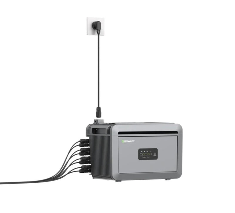Laden Sie das Bild in Galerie -Viewer, All-in-One 2000W Bifazial Balkonkraftwerk mit Speicher, Growatt Nexa 2000 mit 2048Wh