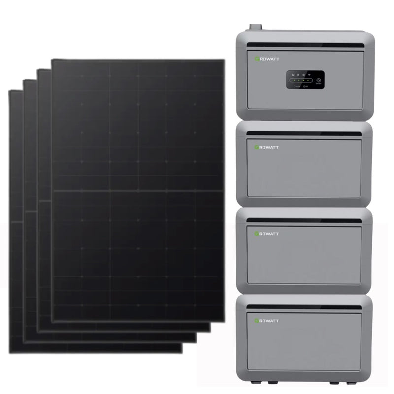 Laden Sie das Bild in Galerie -Viewer, All-in-One 2000W Bifazial Balkonkraftwerk mit Speicher, Growatt Nexa 2000 mit 2048Wh
