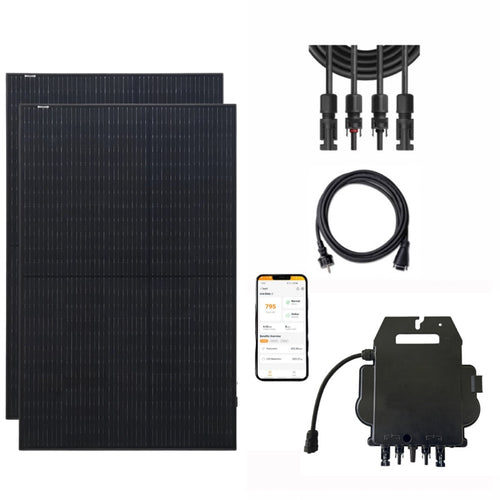 Balkonkraftwerk 800 W AP System EZ1M  Fullblack Bifazial Glas/Glas