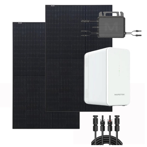 1300W Bifaziales Balkonkraftwerk  Wechselrichter, 2.24kw Speicher Marstek