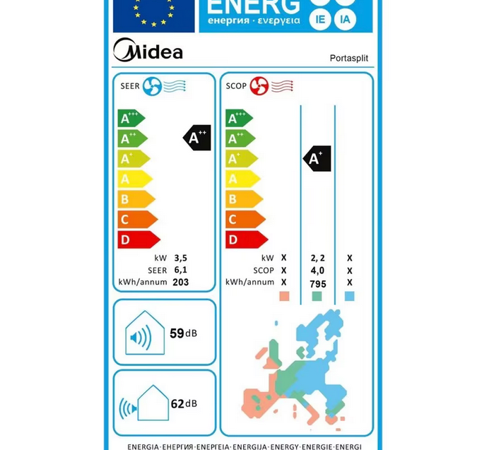 Laden Sie das Bild in Galerie -Viewer, Midea PortaSplit Cool Klimaanlage 2,35kW | mobil ohne Installation
