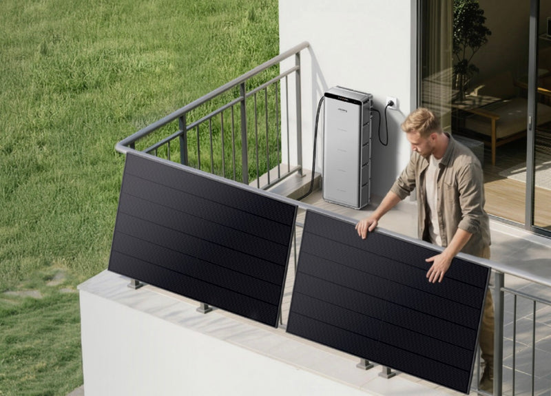 Laden Sie das Bild in Galerie -Viewer, 2000W Balkonkraftwerk mit Jackery SolarVault 3 Speicher 5,04 kWh Inselanlage
