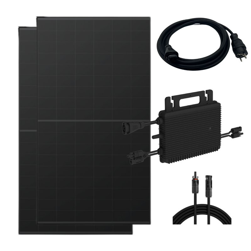 Laden Sie das Bild in Galerie -Viewer, Balkonkraftwerk 1000W / 800W Solaranlage Steckerfertig WIFI Komplettset Photovoltaik Anlage 800W 5m
