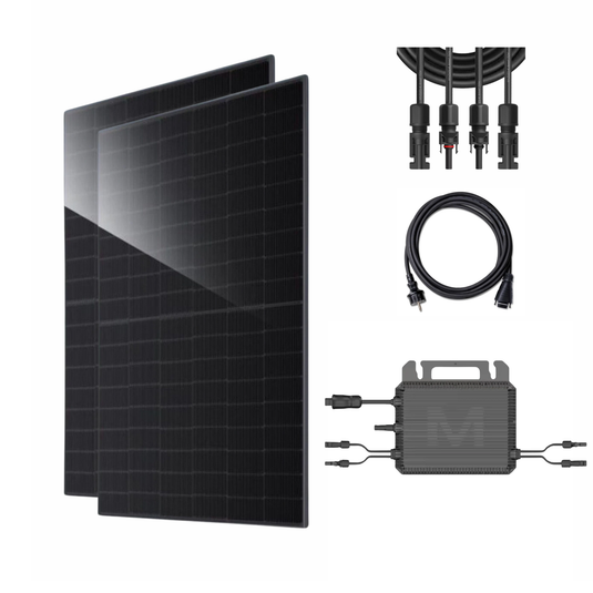 Balkonkraftwerk 800W/850W mit Marstek 425 w Fullblack