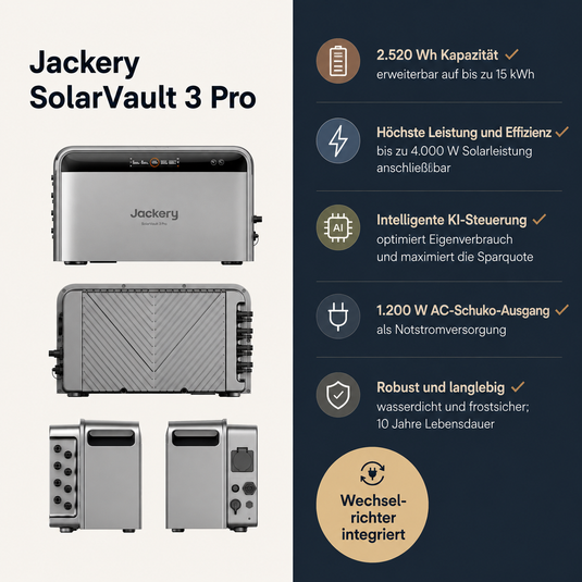 Balkonkraftwerk mit Jackery Solar Vault 3 Speicher inkl 2,52 Kw Speicher